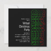 Fête virtuelle de Noël moderne Invitation en ligne (Devant)