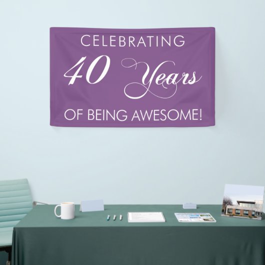 Fêter 40 Ans D'Être Une Bannière Magnifique (Salon professionnel)