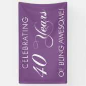 Fêter 40 Ans D'Être Une Bannière Magnifique (Vertical)