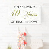 Fêter 40 Ans D'Être Une Bannière Magnifique (En situation)
