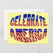 Fêter l'Amérique Police Indicateur N° 1 Carte post (Devant / Derrière)