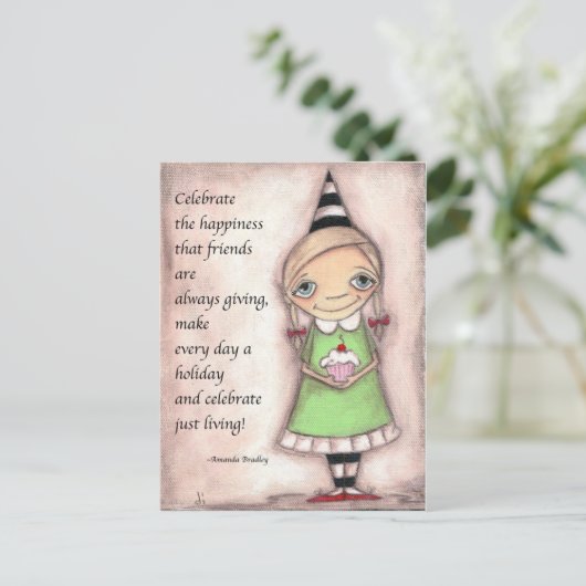 Fêter les amis - Carte postale (Debout devant)