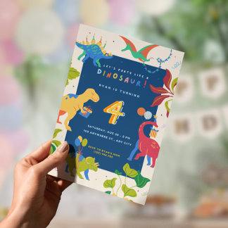 Fêter Mes Quatre Ans Invitation Anniversaire Garço