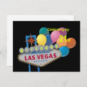 Fêter mon 21 st Las Vegas Anniversaire Carte posta (Devant / Derrière)