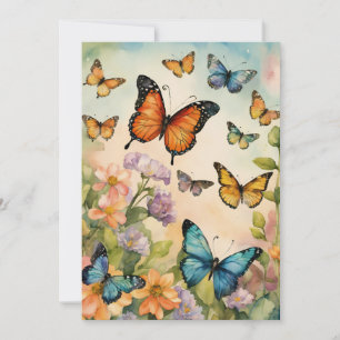 Fêtes Annuelles "Ailes lunaires : Cartes de voeux pour papillons