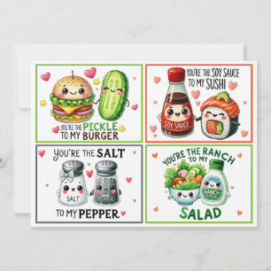 Fêtes Annuelles Cartes de classe de la Saint-Valentin pour un Food