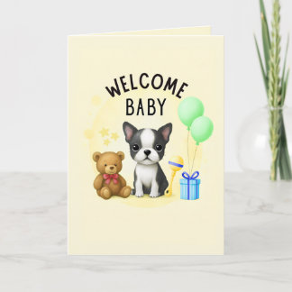 Fêtes Annuelles Cartes de félicitations pour bébé Boston Terrier