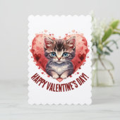 Fêtes Annuelles Cartes de la Saint-Valentin pour chat (Debout devant)