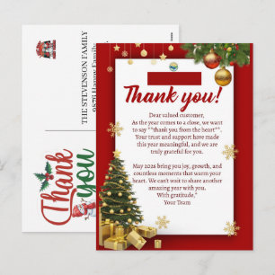 Fêtes Annuelles Cartes de Noël de remerciement pour votre entrepri