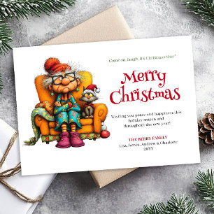 Fêtes Annuelles Cartes de Noël humoristiques pour femmes excentriq