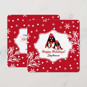 Fêtes Annuelles Cartes de Noël personnalisées pour petits pingouin