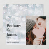 Fêtes Annuelles Cartes de Noël pour couples avec flocons de neige  (Devant / Derrière)