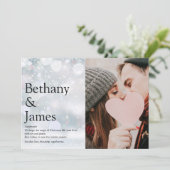 Fêtes Annuelles Cartes de Noël pour couples avec flocons de neige  (Debout devant)