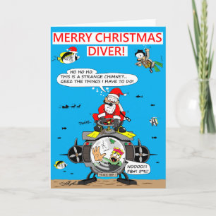 Fêtes Annuelles Cartes de Noël pour les plongeurs !