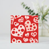 Fêtes Annuelles Cartes de notes carrées de designer pour la Saint- (Debout devant)