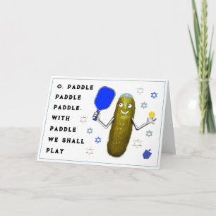 Fêtes Annuelles Cartes de pickleball pour Hanukkah