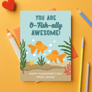 Fêtes Annuelles Cartes de Saint-Valentin pour la classe de poisson