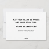 Fêtes Annuelles Cartes de Thanksgiving pour affaires (Dos)