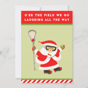 Fêtes Annuelles Cartes de vacances de lacrosse pour filles