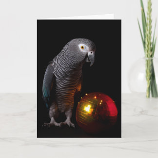 Fêtes Annuelles Cartes de vacances pour perroquet gris africain