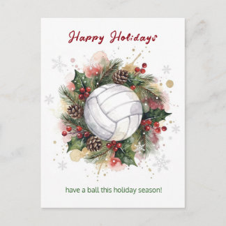 Fêtes Annuelles Cartes de vœux de Noël de volley-ball pour les Fêt