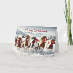 Fêtes Annuelles Cartes de voeux de Noël pour les chevaux.