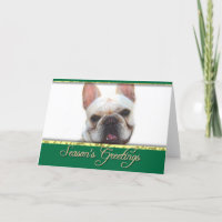 Cartes de vœux de saison pour bouledogue français