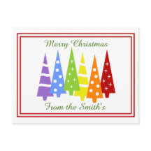 Cartes de vœux personnalisées pour arbres de Noël