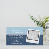 Fêtes Annuelles Cartes de vœux photo élégantes et bleues pour les  (Debout devant)