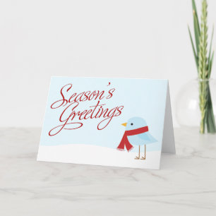 Fêtes Annuelles Cartes de voeux pour oiseaux de vacances