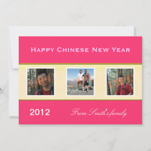 Fêtes Annuelles Cartes de vœux pour photo de famille Nouvel An Chi
