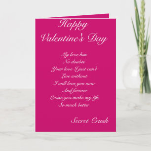 Fêtes Annuelles Cartes de voeux secrètes pour la Saint-Valentin