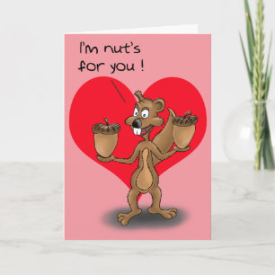 Fêtes Annuelles Cartes drôles de Valentine : Écrous pour vous