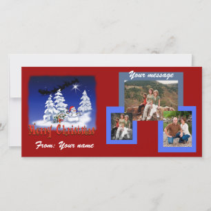 Fêtes Annuelles Cartes photos pour noël personnalisable