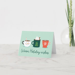 Fêtes Annuelles Cartes pliées pour mugs de Noël