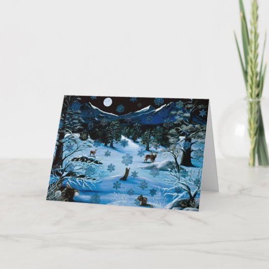 Fêtes Annuelles Cartes pour notes Cascade Snowflake (Devant)