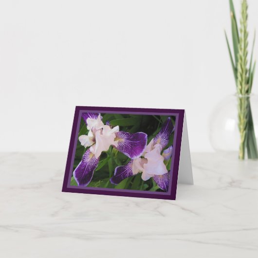 Fêtes Annuelles Cartes pour notes de fleurs violettes (Devant)