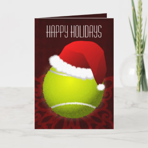 Fêtes Annuelles pour le joueur de tennis Cartes de Noël