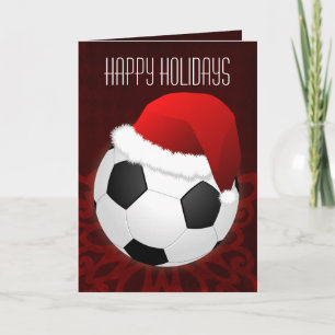 Fêtes Annuelles pour un joueur de football Cartes de Noël
