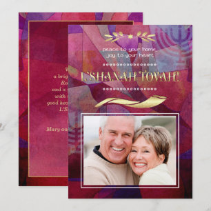 Fêtes Annuelles Rosh Hashanah Cartes Photo Plates pour la Nouvel