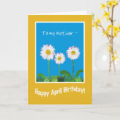 Fêtes Avril Carte d'anniversaire pour mère (Fleur jaune)