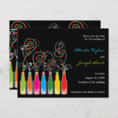 Fêtes Bubbly ! Enregistrer la date Carte postale p (Devant / Derrière)