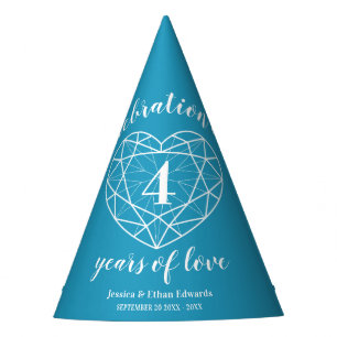 Fètes Chapeaux de fête d'anniversaire de mariage de 4 an