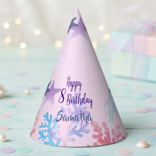 Fètes Chapeaux de fête Sous l'Océan Rose et Violet Anniv