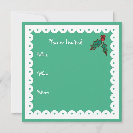 Fêtes Cupcake Noël Invitations (Dos)