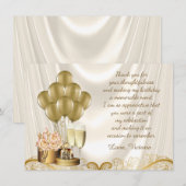 Fêtes d'anniversaire de l'ivoire des femmes Merci  (Devant / Derrière)