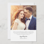 fêtes de Noël arche fleurie mariage faire-part (Dos)