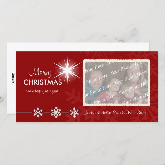 Fêtes de Noël Cartes photos Customisés (Devant / Derrière)