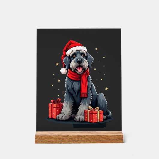 Fêtes de Noël de chien de Schnauzer géant Vacances (Recto)