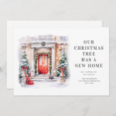 fêtes de noël déménagement faire-part (Devant / Derrière)